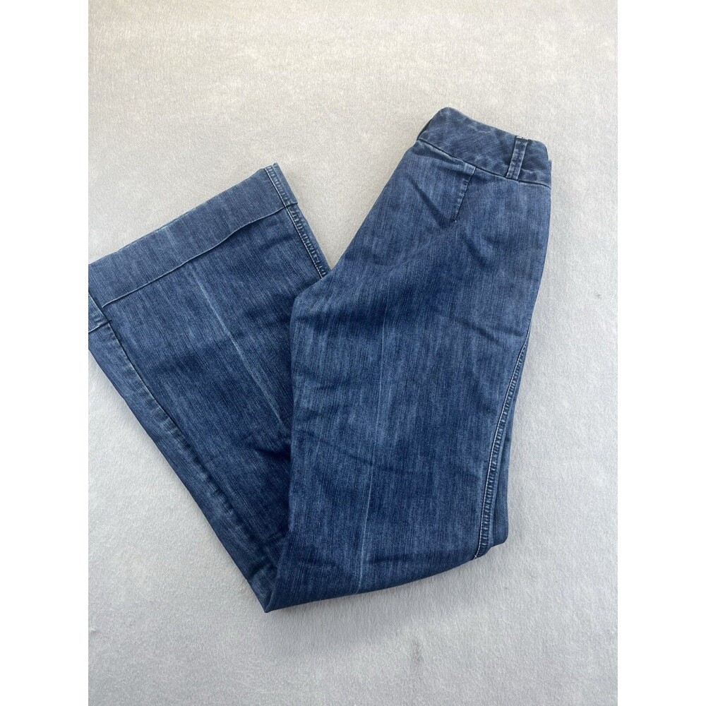 Banana Republic Jeans Size 0 Womens Flare Stretch Low Rise Dark Wash Blue Denim